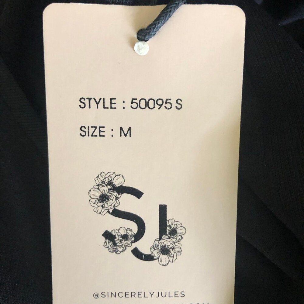 Sincerely Jules Black Jumpsuit Wide Leg Wrap Sleeveless Medium - Picture 10 of 14